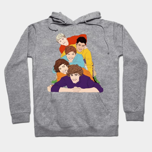 one direction lineart friedship Hoodie by PIRAKUNENG